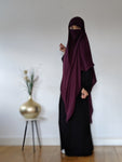KHIMAR CAPE-NIQAB HAYYA plum / last chance