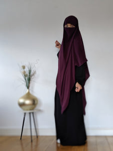 KHIMAR CAPE-NIQAB HAYYA plum / last chance